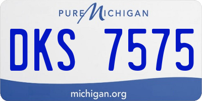 MI license plate DKS7575