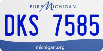 MI license plate DKS7585