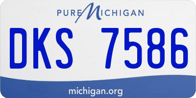 MI license plate DKS7586