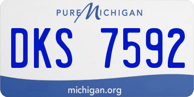 MI license plate DKS7592