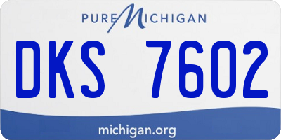 MI license plate DKS7602