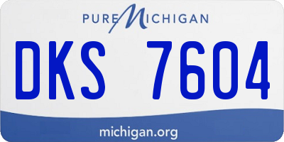MI license plate DKS7604