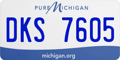 MI license plate DKS7605