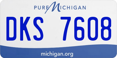MI license plate DKS7608