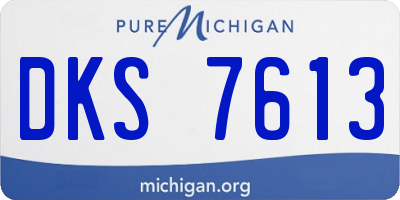 MI license plate DKS7613