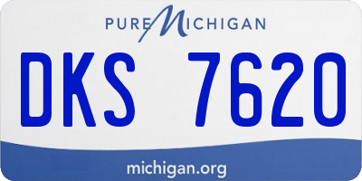 MI license plate DKS7620