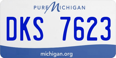 MI license plate DKS7623