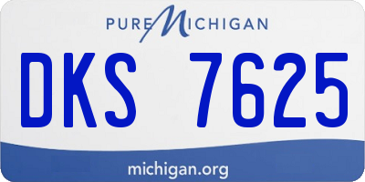 MI license plate DKS7625