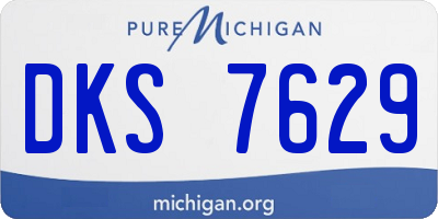 MI license plate DKS7629
