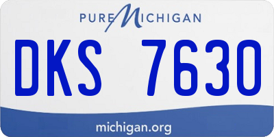 MI license plate DKS7630