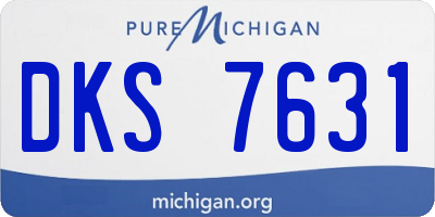 MI license plate DKS7631