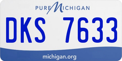 MI license plate DKS7633