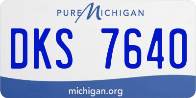 MI license plate DKS7640