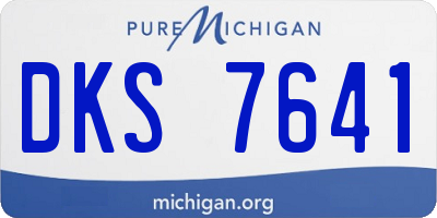 MI license plate DKS7641