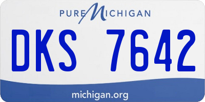 MI license plate DKS7642