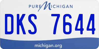 MI license plate DKS7644