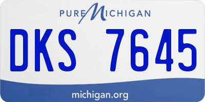 MI license plate DKS7645