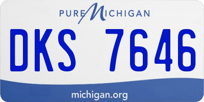 MI license plate DKS7646