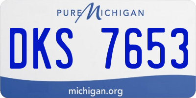 MI license plate DKS7653