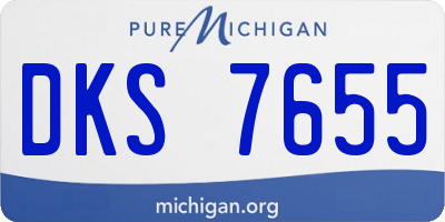 MI license plate DKS7655