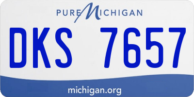 MI license plate DKS7657