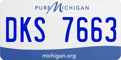 MI license plate DKS7663