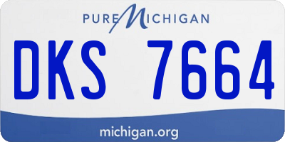 MI license plate DKS7664