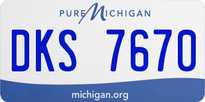 MI license plate DKS7670