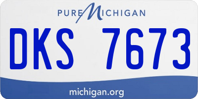 MI license plate DKS7673