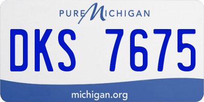 MI license plate DKS7675
