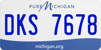 MI license plate DKS7678