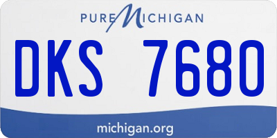 MI license plate DKS7680