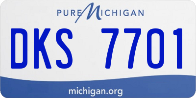 MI license plate DKS7701