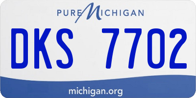 MI license plate DKS7702