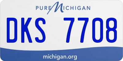 MI license plate DKS7708