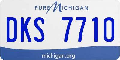 MI license plate DKS7710