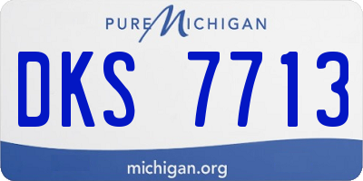 MI license plate DKS7713