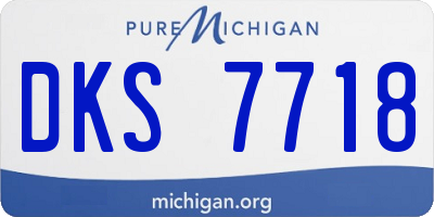 MI license plate DKS7718