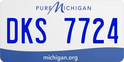 MI license plate DKS7724