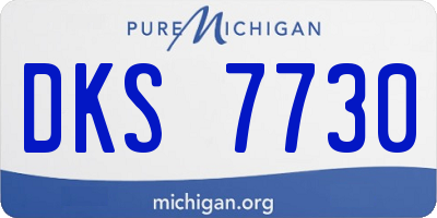 MI license plate DKS7730