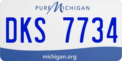 MI license plate DKS7734