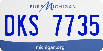 MI license plate DKS7735