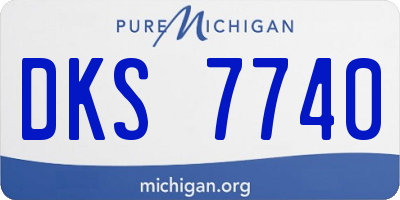 MI license plate DKS7740