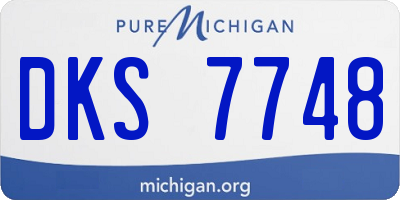 MI license plate DKS7748