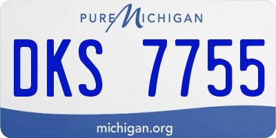 MI license plate DKS7755
