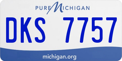 MI license plate DKS7757