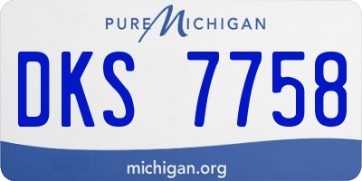 MI license plate DKS7758
