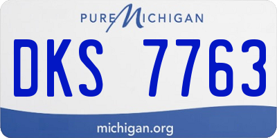 MI license plate DKS7763
