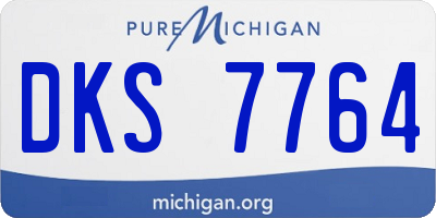 MI license plate DKS7764