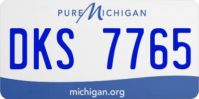 MI license plate DKS7765